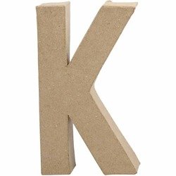 Duża litera "K" z papier-mache