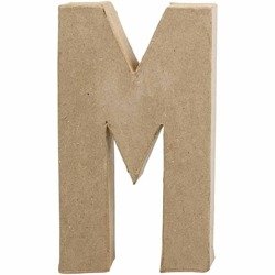 Duża litera "M" z papier-mache