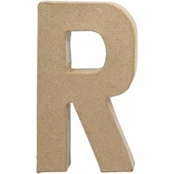 Duża litera "R" z papier-mache