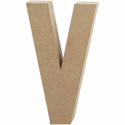 Duża litera "V" z papier-mache