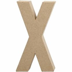 Duża litera "X" z papier-mache