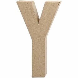 Duża litera "Y" z papier-mache