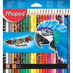 Kredki Colorpeps Animals Trójkątne 24 szt