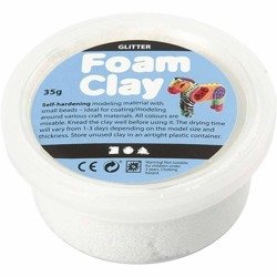 Masa Foam Clay Biała Brokatowa 35 g
