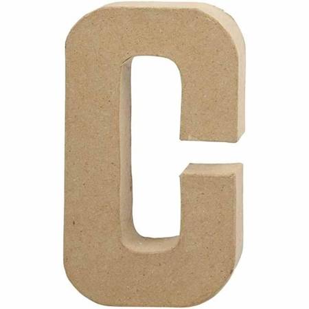 Duża litera "C" z papier-mache