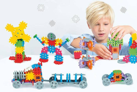 Klocki Wafle Mini - Zestaw Konstruktor - 140 elementów