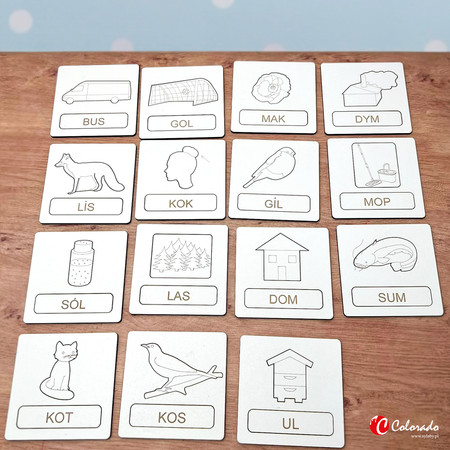 Układanka wyrazowa do nauki czytania Cz.5