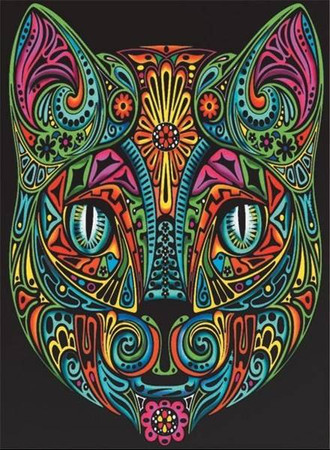 Kolorowanka Welwetowa 47x35 Kot