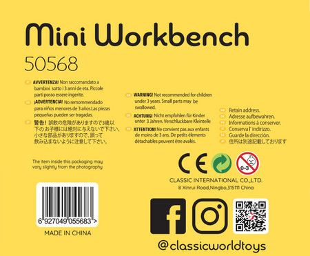 CLASSIC WORLD Drewniany mały zestaw narzędzi w szafce