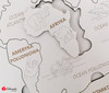 Drewniana mapa Świata kontynenty i oceany
