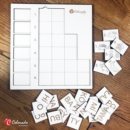 Krzyżówka Obrazkowo-Sylabowa Nr 1