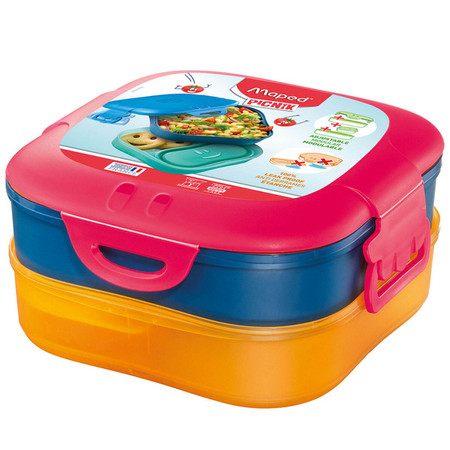 Pudełko lunchowe dwukomorowe Maped Picnik Kids Concept Różowe