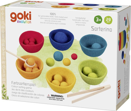 Gra edukacyjna dla dzieci sortowanie kolorów Goki