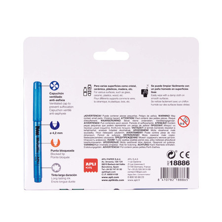 Markery metaliczne do ozdabiania 8 szt. Apli Kids