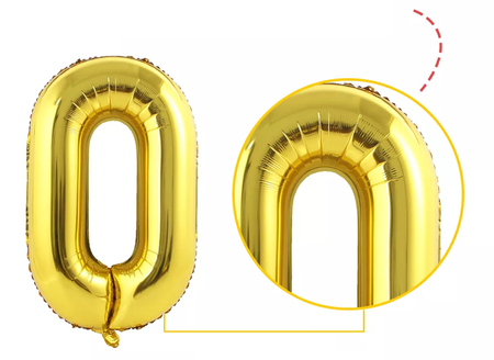 Balon foliowy CYFRA ZŁOTA 40" 85 cm (na hel lub powietrze)