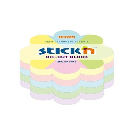 Notes Kwiatek, 67x67mm, Mix 5 Kol. Pastelowych, 250Kart.