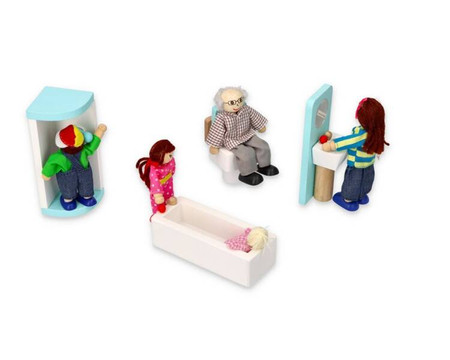 Lalki do domku dla lalek - rodzina 3 pokolenia