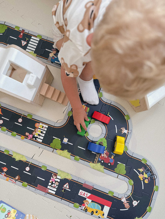 TOOKY TOY Droga Puzzle dla Dzieci Autostrada Makieta 21 el. Certyfikat FSC