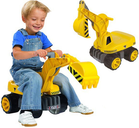 Big Maxi Koparka Jeździk ciche koła