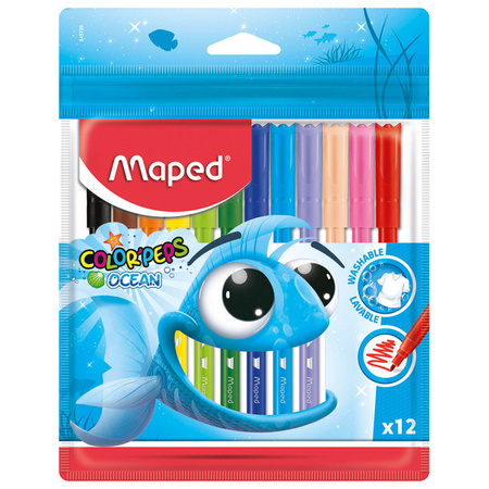 Flamastry Colorpeps Ocean 12 szt Zip Etui