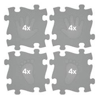 WOOPIE Mata Sensoryczna Ortopedyczna Puzzle Ręce i Nogi 16 el. - Kolor Szary