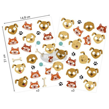 Naklejki od 2 lat 6 ark. Psy i Koty