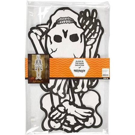 Szkielet z papieru fosforyzujący 120 cm