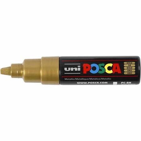 Marker Posca PC-8K szeroka ścięta końcówka złoty