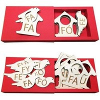 Układanka Dopasowywanie sylab z F - Ptak i karmnik