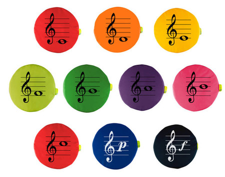 Poduszki edukacyjne z eko skóry nutki nuty zestaw 10szt