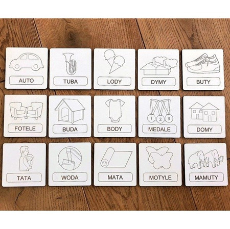 Układanka wyrazowa do nauki czytania Cz.2