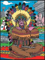 Kolorowanka Welwetowa 47x35 Wódz Indian