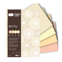 Blok Happy Color Deco Ecru A4 4 kolory 20 arkuszy 170g ecrue