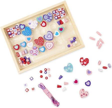 Zestaw drewnianych koralików Serduszka Melissa&Doug