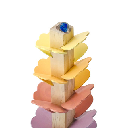 WOOPIE GREEN Drewniany Kulodrom Muzyczne Drzewko Tęczowe