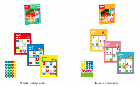 Łamigłówka podróżna z naklejkami Apli Kids - Sudoku kolory