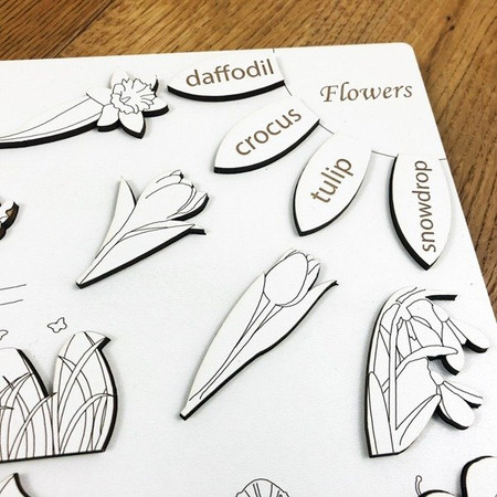 Układanka edukacyjna do nauki angielskiego - Spring