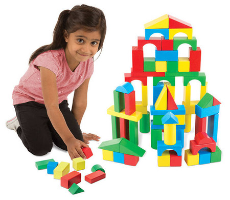 Klocki dla dzieci drewniane kolorowe Melissa and Doug