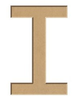 Litera płaska I z MDF H: 10 cm