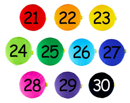 Poduszki EKOSKÓRA zestaw Liczby 21-30 AKSON