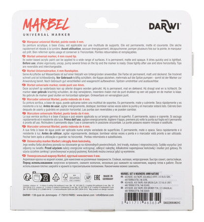 Zestaw 6 markerów MARBEL 4mm Natura