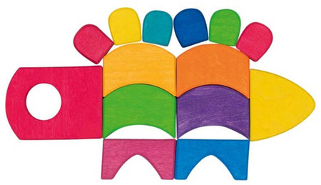 Zestaw konstrukcyjny Morgana z klocków drewnianych Goki