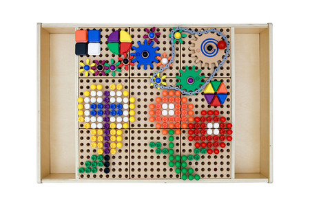 MASTERKIDZ Drewniany Stół Edukacyjny Stolik Top STEM WALL