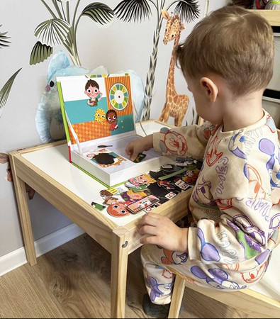 TOOKY TOY Drewniana układanka magnetyczna Mój dzień Moja rutyna