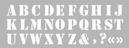 Szablon Dekor 15x40 cm Alfabet nr. 1