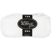 Włóczka akrylowa Fantasia Biała 50 g