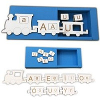 Układanka do nauki samogłosek - Pociąg i wagoniki