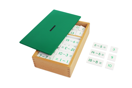 Pudełko z zadaniami na odejmowanie