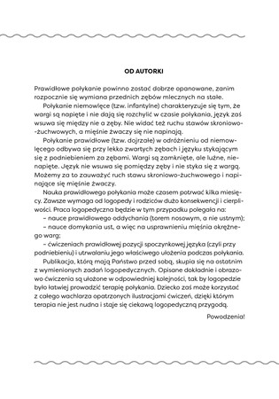 Ćwiczenia pionizacyjne języka do terapii infantylnego sposobu połykania