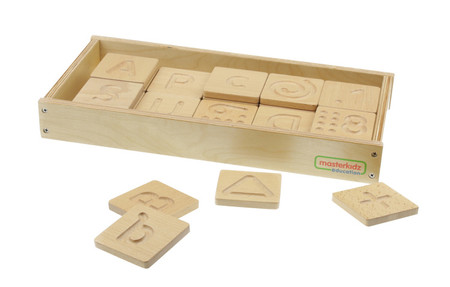 Zabawka Sensoryczna Rozpoznaj Dotykiem Literki Cyfry Kształty Masterkidz